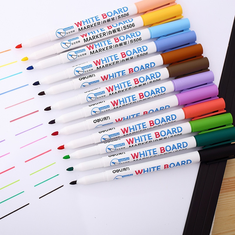 Борд-маркеры подходят исключительно для белых досок (бордов) и имеют на поверхности корпуса пометку «whiteboard»