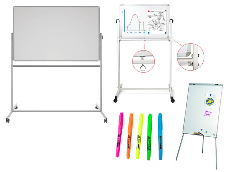 Белая магнитно-маркерная доска – отличный вариант для офисных и выездных совещаний